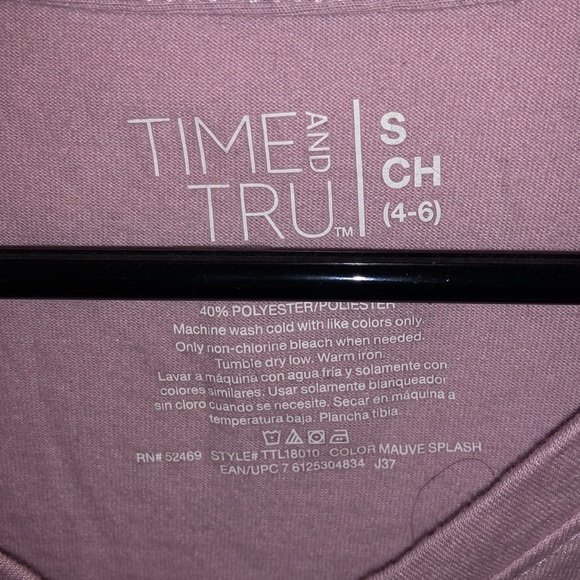 SALE!! 🔴 Time and Tru Pink V Neck T-shirt - Picture 4 of 4